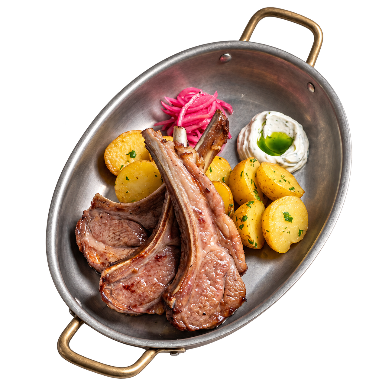 Баранья корейка с запечённым картофелем