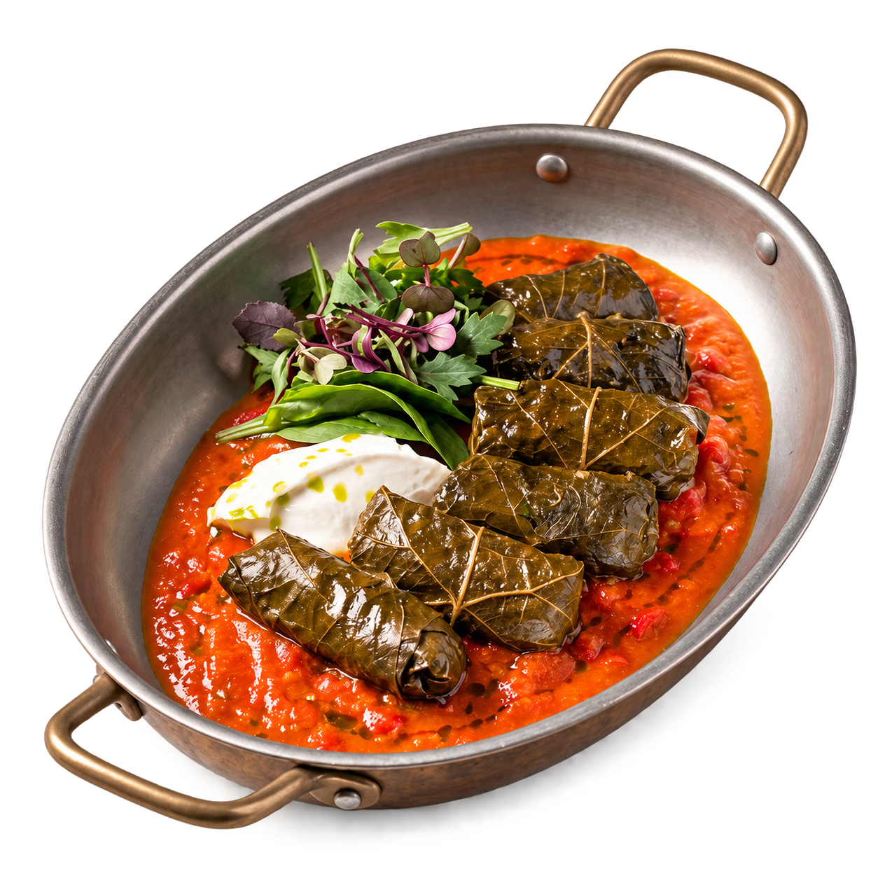 Долма с говядиной и сметаной